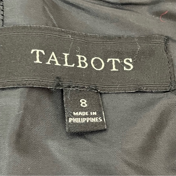 Talbots Red and Black Modern Houndstooth Pencil Skirt Wool Blend 8 - Picture 5 of 11